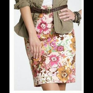 J.Crew Floral Pencil Skirt 8